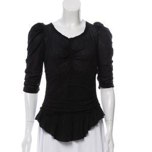 ISABEL MARANT V-Neck Three-Quarter Sleeve Top